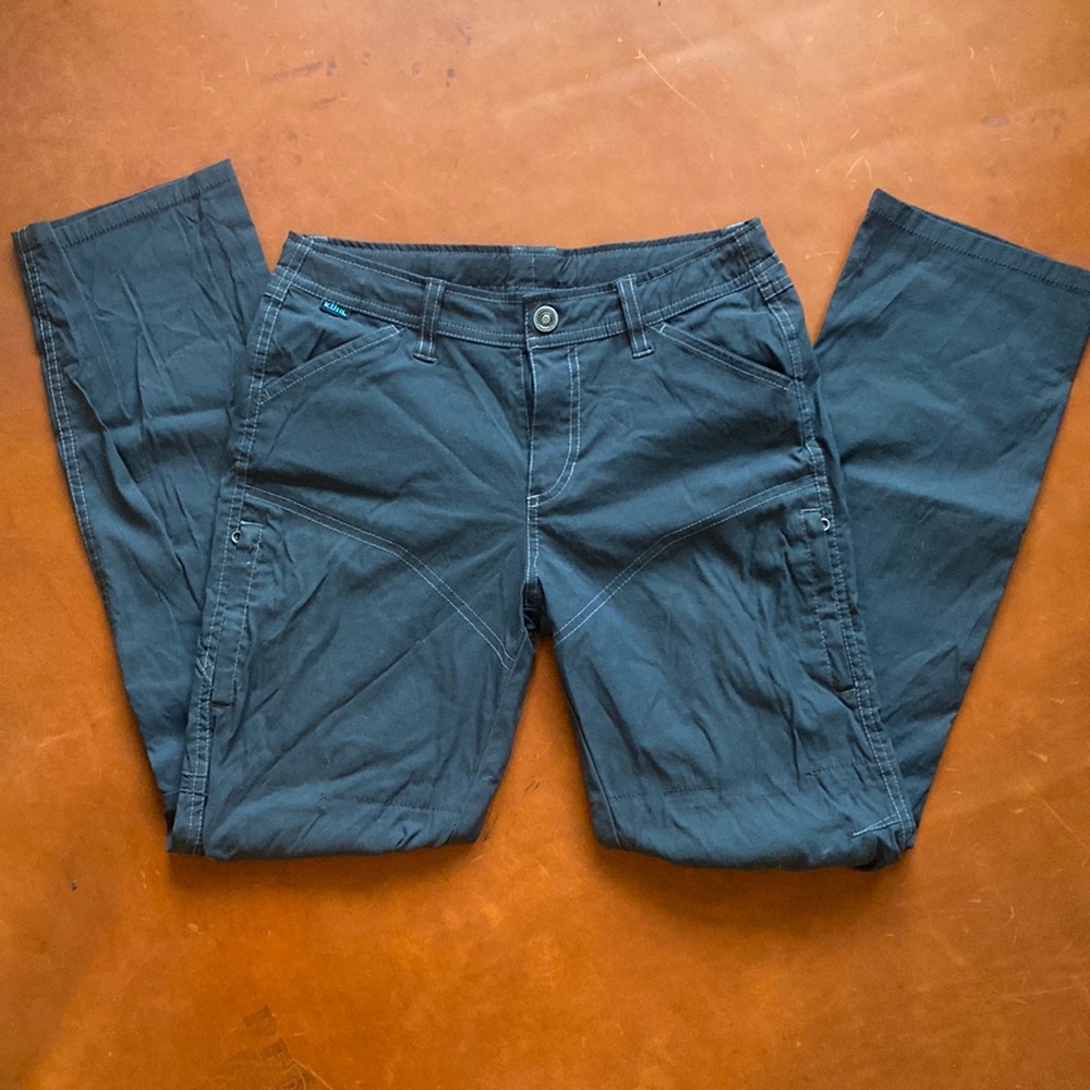 Kuhl Climbing Hiking Flex Pants L 14-16 Dark Grey